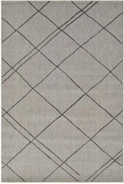 Vercai Rugs Terrace Collectie Laagpolig Vloerkleed Tapijt voor Binnen en Buiten Polypropyleen Pebble Grijs 200x290 cm - Foto 3
