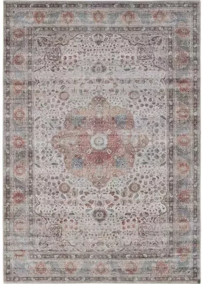 Vercai Rugs Toucan Collectie Laagpolig Vloerkleed Tapijt voor Woonkamer Machine Wasbaar Polyester Beige 200x290 cm - Foto 2