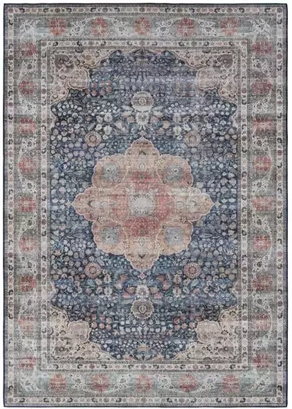 Vercai Rugs Toucan Collectie Laagpolig Vloerkleed Tapijt voor Woonkamer Machine Wasbaar Polyester Marine 200x290 cm - Foto 2