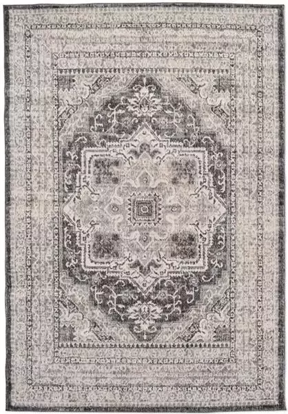 Vercai Rugs Florence Collectie Laagpolig Vloerkleed Polypropyleen Crème Grijs 200x290 cm