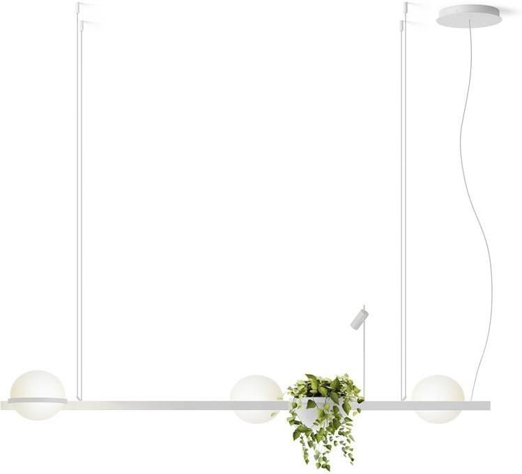 Vibia Palma 3736 hanglamp LED met plantenbak wit