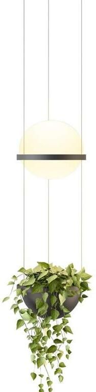 Vibia Palma Hanglamp 3724 LED Ø22 met plantenbak mat grijs