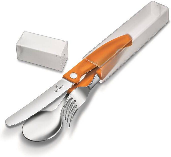 Victorinox Swiss Classic 3-delige Bestekset Oranje RVS