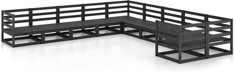 VidaXL 10-delige Loungeset massief grenenhout