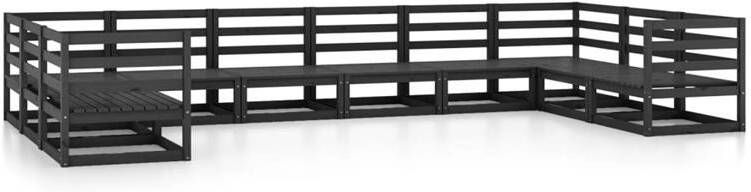 VidaXL 10-delige Loungeset massief grenenhout