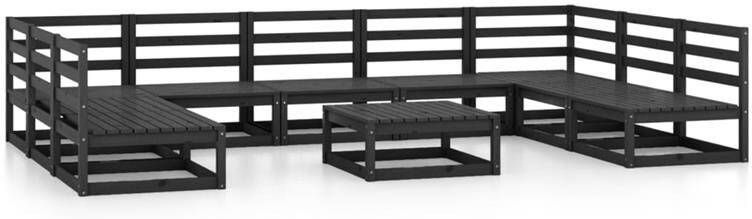 VidaXL 10-delige Loungeset massief grenenhout