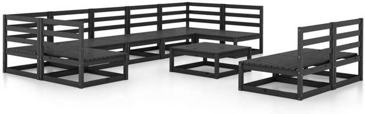 VidaXL 10-delige Loungeset massief grenenhout