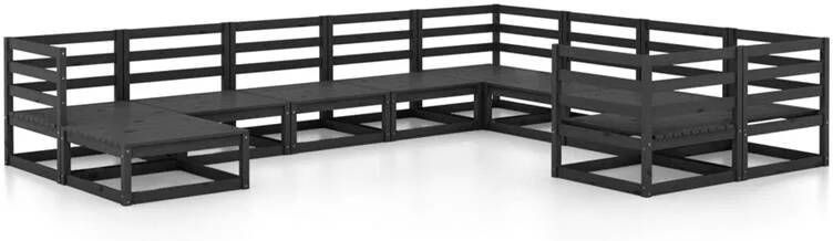 VidaXL 10-delige Loungeset massief grenenhout