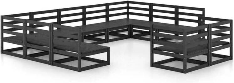 VidaXL 11-delige Loungeset massief grenenhout
