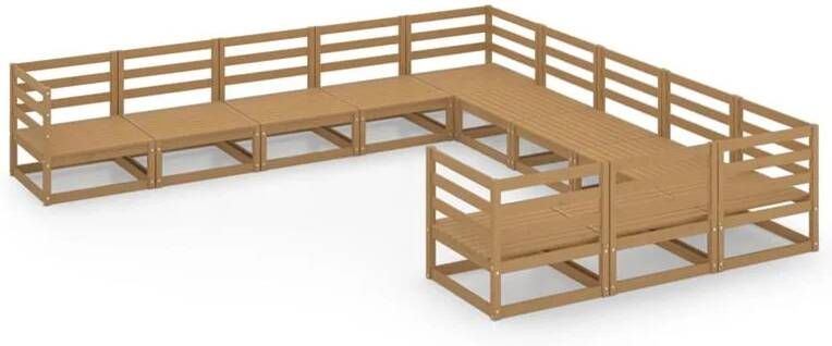 VidaXL 11-delige Loungeset massief grenenhout