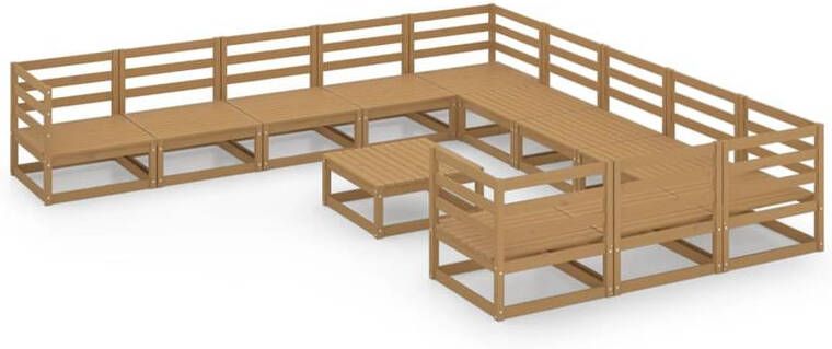 VidaXL 12-delige Loungeset massief grenenhout