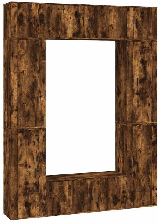 VidaXL -8-delige-Tv-meubelset-bewerkt-hout-gerookt-eikenkleurig - Foto 6