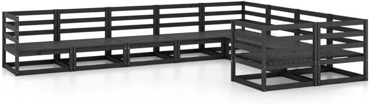 VidaXL 9-delige Loungeset massief grenenhout