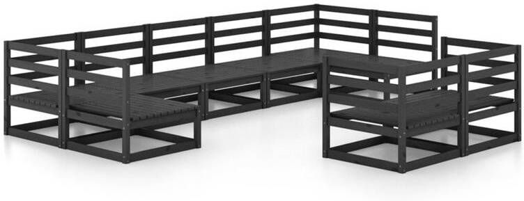 VidaXL 9-delige Loungeset massief grenenhout