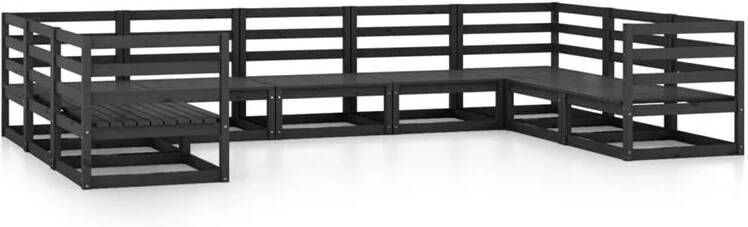 VidaXL 9-delige Loungeset massief grenenhout