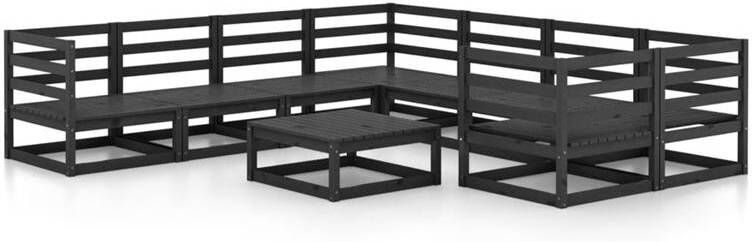 VidaXL 9-delige Loungeset massief grenenhout