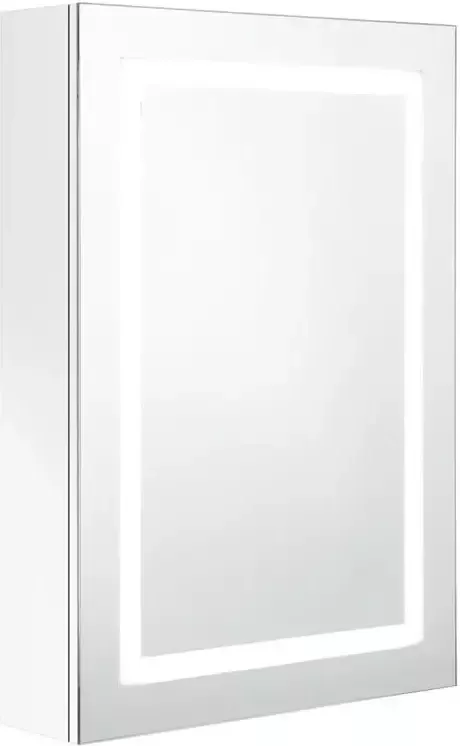VidaXL Badkamerkast met spiegel en LED 50x13x70 cm glanzend wit