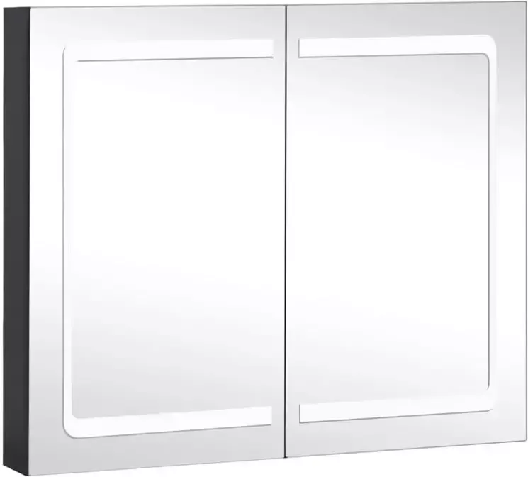 VidaXL Badkamerkast met spiegel en LED 80x12 2x68 cm