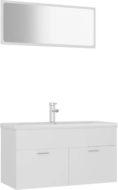 Vida XL vidaXL Badkamermeubelset bewerkt hout wit-VXL-3071333 - Foto 2
