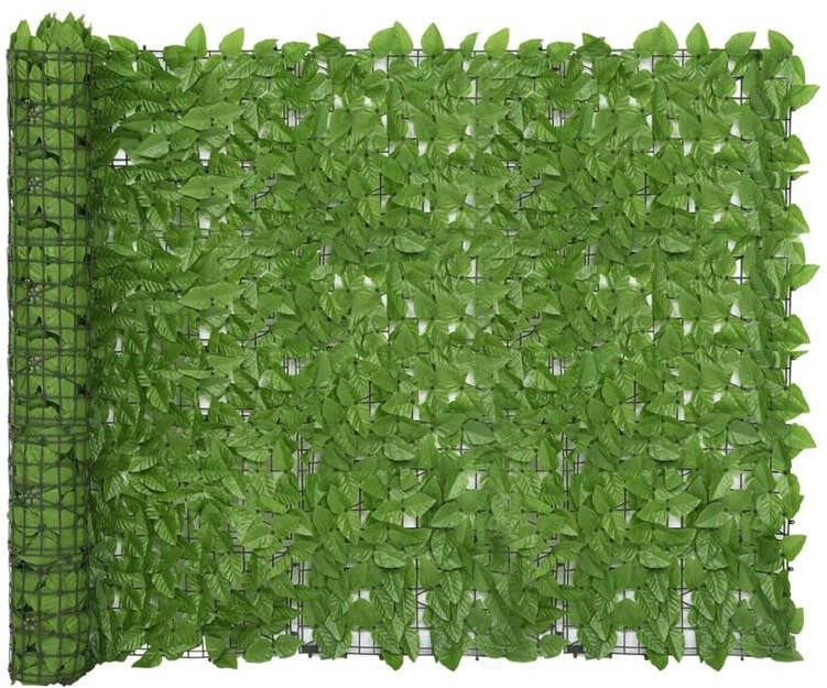 VidaXL Balkonscherm met groene bladeren 600x150 cm