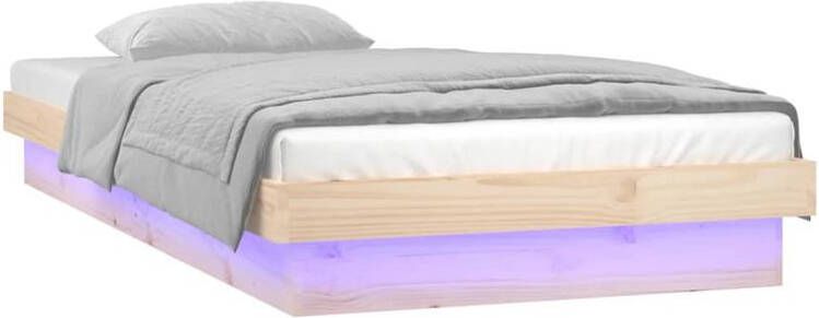 VidaXL -Bedframe-LED-massief-hout-90x200-cm - Foto 3