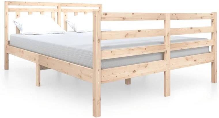 VidaXL -Bedframe-massief-hout-140x190-cm