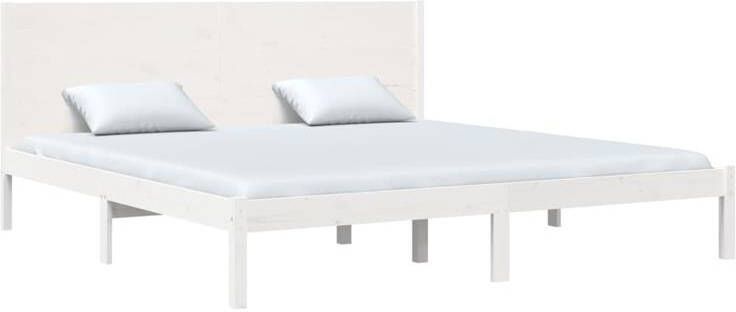 VidaXL -Bedframe-massief-hout-wit-180x200-cm-6FT-Super-King