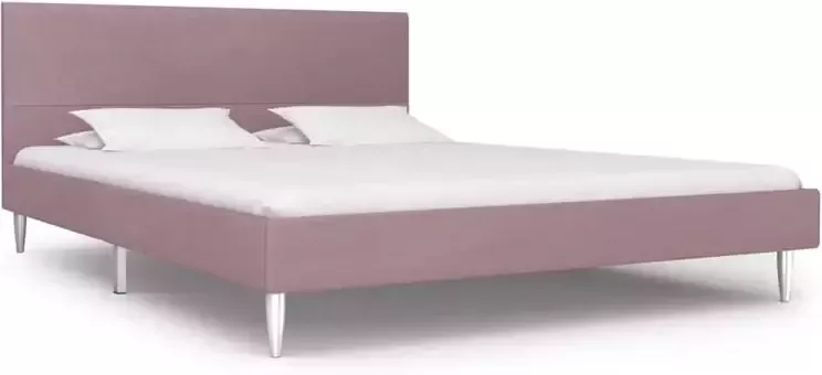 VidaXL Bedframe stof roze 160x200 cm