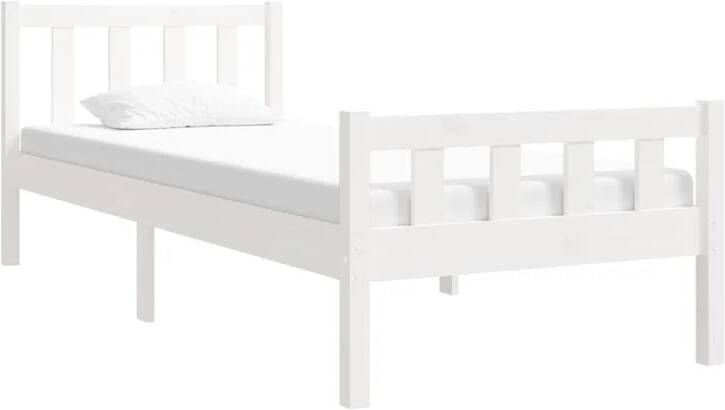 VidaXL -Bedframe-massief-hout-wit-75x190-cm-2FT6-Small-Single - Foto 3