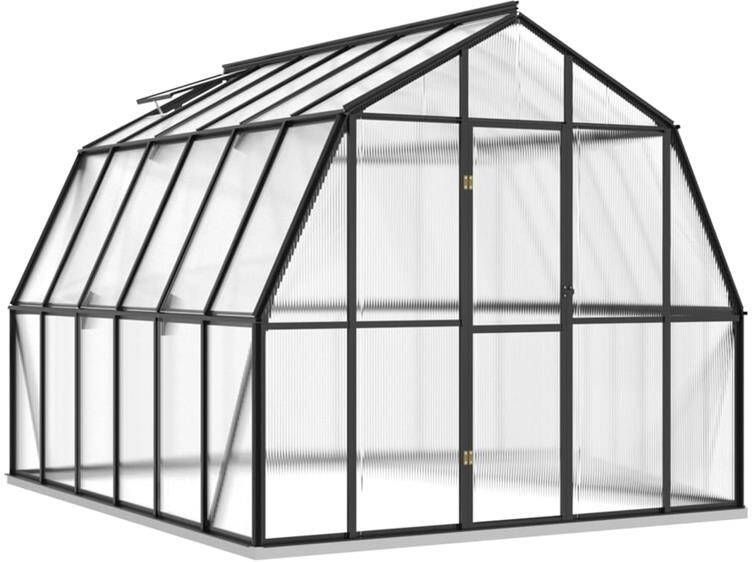 VidaXL Broeikas met basisframe 9 53 m² aluminium antracietkleurig
