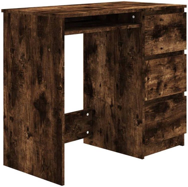 VidaXL -Bureau-90x45x76-cm-bewerkt-hout-gerookt-eikenkleurig - Foto 7