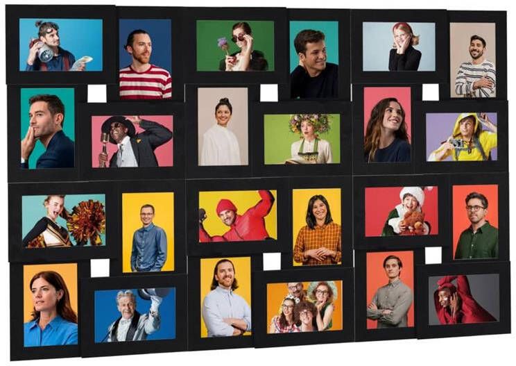 VidaXL Fotolijst Zwart 24 x (10 x 15 cm)