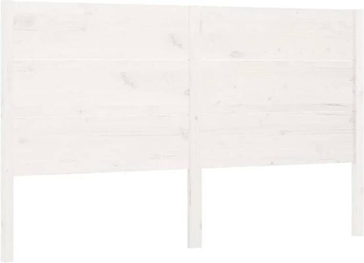 VidaXL Hoofdbord 156x4x100 cm massief grenenhout wit