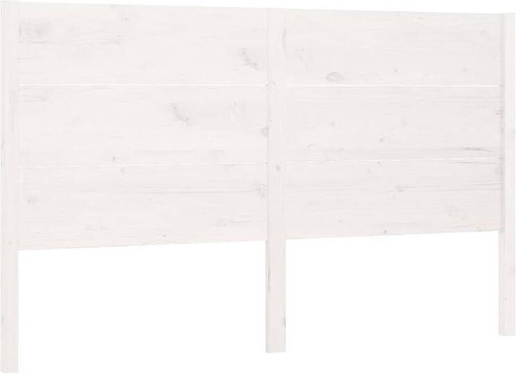 VidaXL Hoofdbord 186x4x100 cm massief grenenhout wit