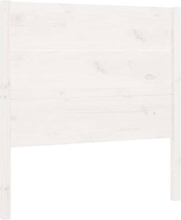 VidaXL Hoofdbord 81x4x100 cm massief grenenhout wit