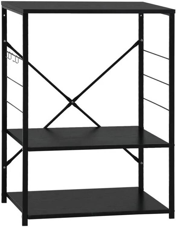 VidaXL Magnetronkast 60x39 6x79 5 cm spaanplaat zwart - Foto 2