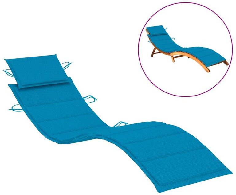 VidaXL Ligbedkussen Blauw