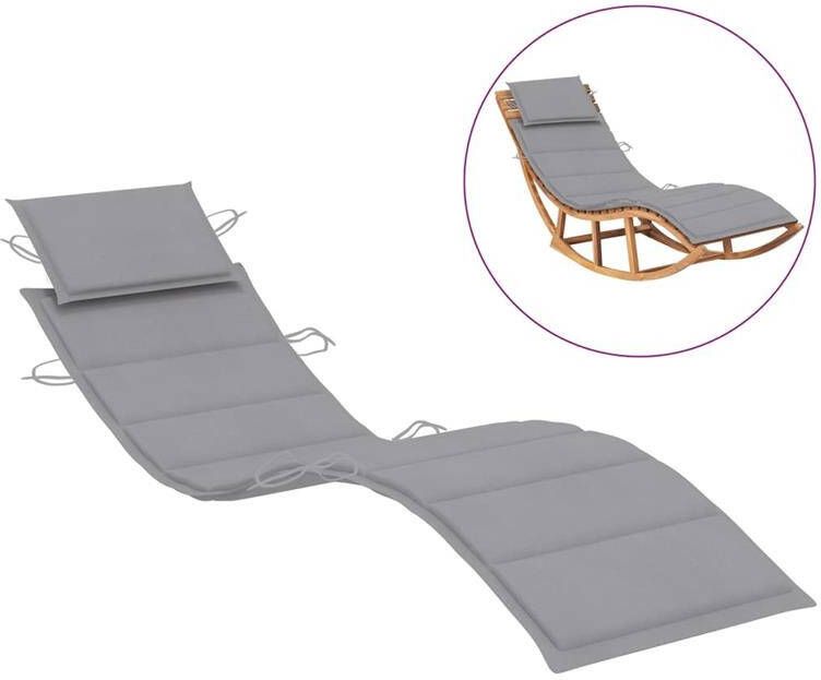 VidaXL Ligbedkussen Grijs