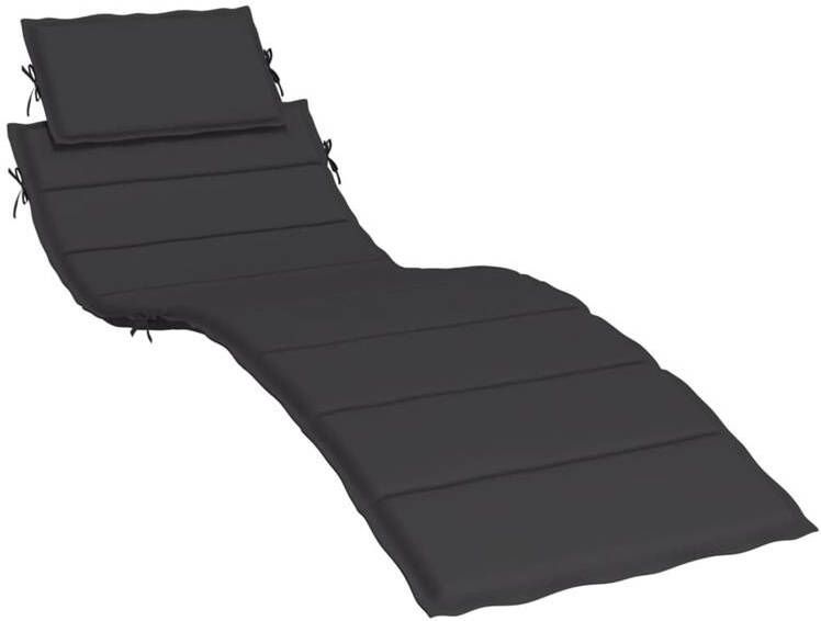 VidaXL Ligbedkussen Zwart