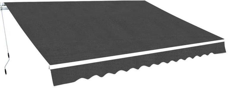 VidaXL Luifel handmatig uittrekbaar 350 cm antraciet