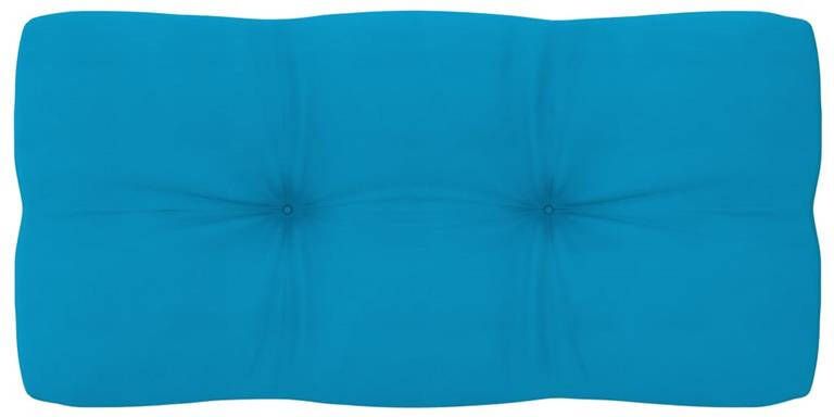 VidaXL Palletbankkussen Blauw 80 x 40 x 12 cm
