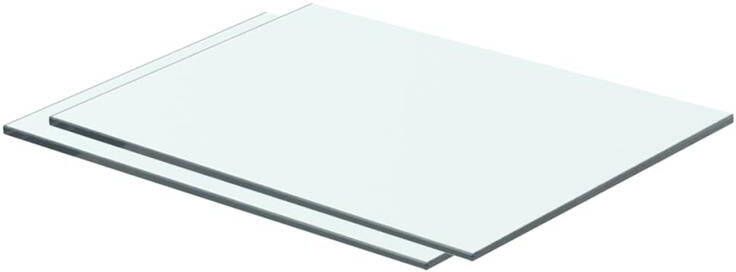 VidaXL Schappen 2 st 40x25 cm glas transparant