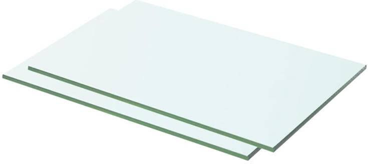 VidaXL Schappen 2 st 50x25 cm glas transparant