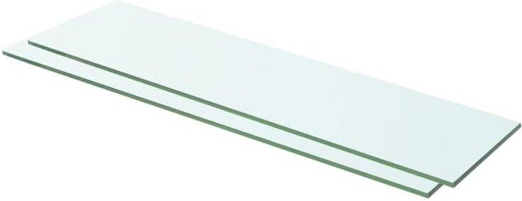 VidaXL Schappen 2 st 60x12 cm glas transparant