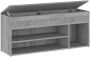 VidaXL -Schoenenbank-105x30x45-cm-bewerkt-hout-grijs-sonoma-eikenkleur - Thumbnail 1