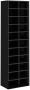 VidaXL -Schoenenkast-54x34x183-cm-bewerkt-hout-hoogglans-zwart - Thumbnail 1