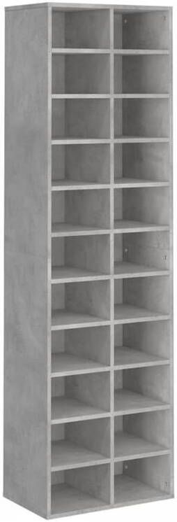 VidaXL -Schoenenkast-54x34x183-cm-bewerkt-hout-betongrijs
