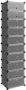 VidaXL -Schoenenrek-44x32x174-cm-polypropeen-zwart - Thumbnail 1