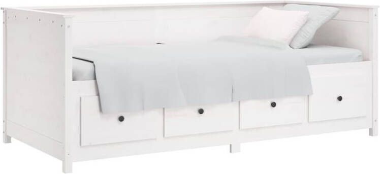 Vida XL Slaapbank 80x200 cm massief grenenhout wit SKU: V820907 - Foto 5
