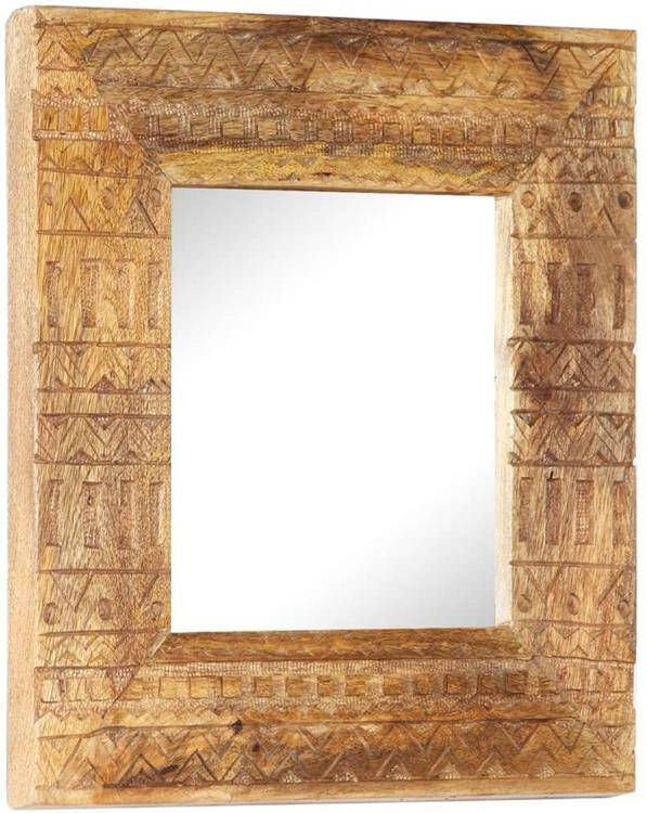 vidaXL Spiegel handgesneden 50x50x2 5 cm massief mangohout